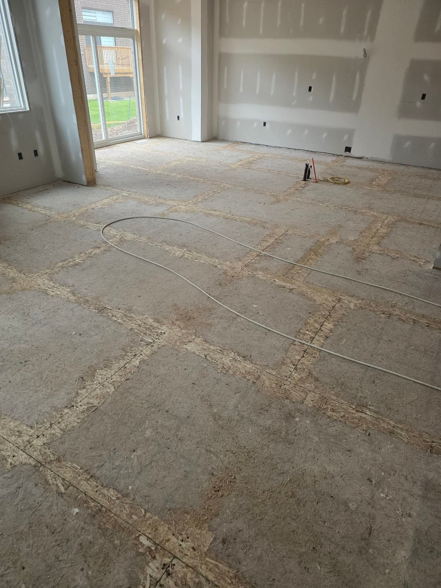 Prepared subfloor ready for the next stage of construction